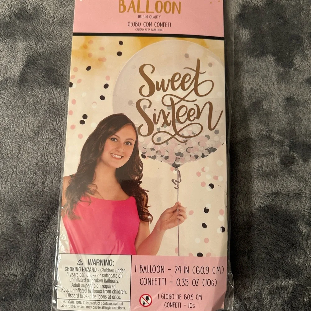 Sweet 16 Party Balloons Confetti Latex Birthday Decorations Pink Black Gold